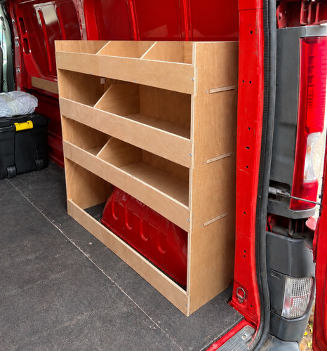 Van racking shelving ply - van,