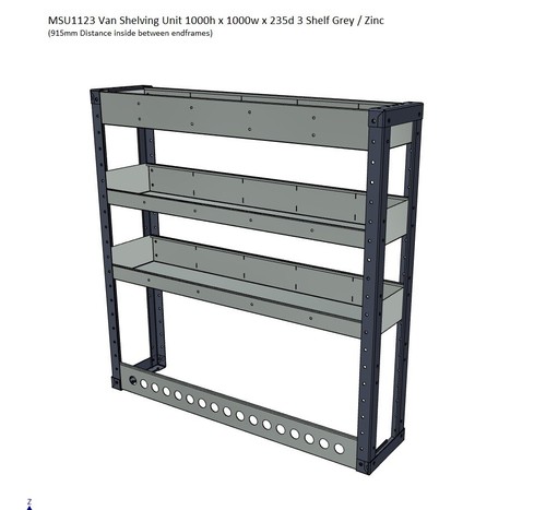 Metrax van racking shelving - van,